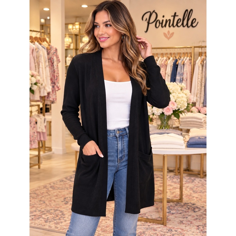 Pointelle womens cardigan M